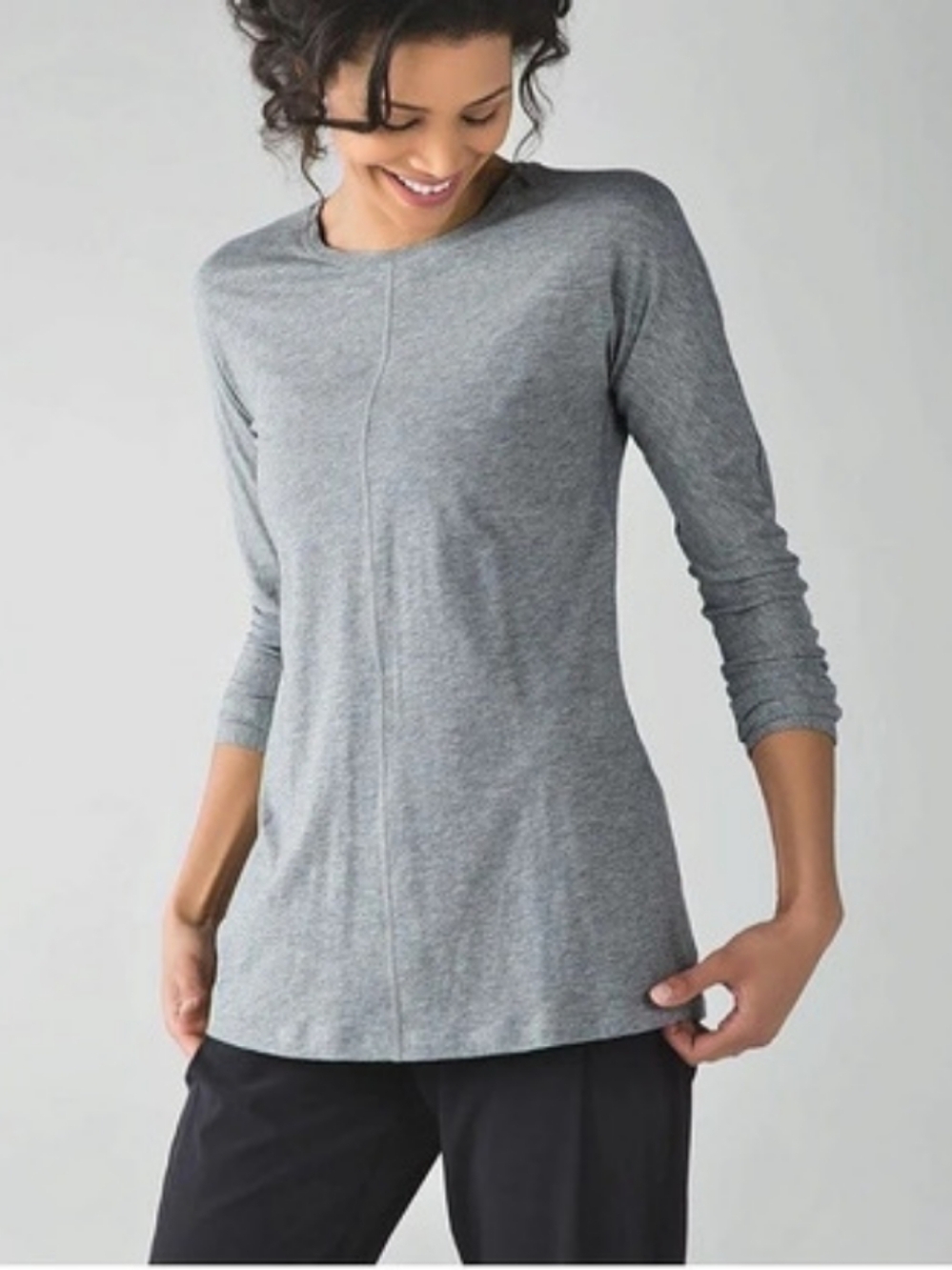 lululemon Trapeze Long Sleeve Top Gray Size 8